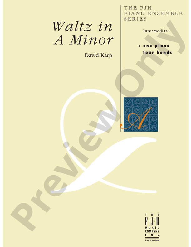 Waltz in A Minor - DSM-DE1027 - Piano (Digital Download)