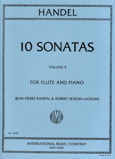 10 Sonatas, Volume II for Flute/Piano - Handel IMC3032