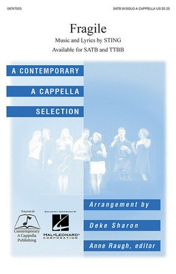 Fragile - Sting - SATB divisi Deke Sharon Hal Leonard Choral Score Octavo