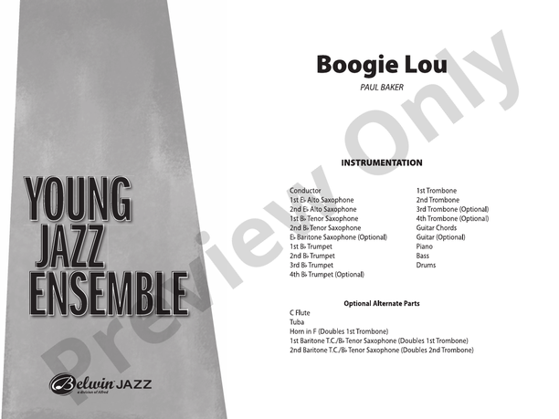 Boogie Lou - Jazz Ensemble Conductor Score & Parts(Digital Download)