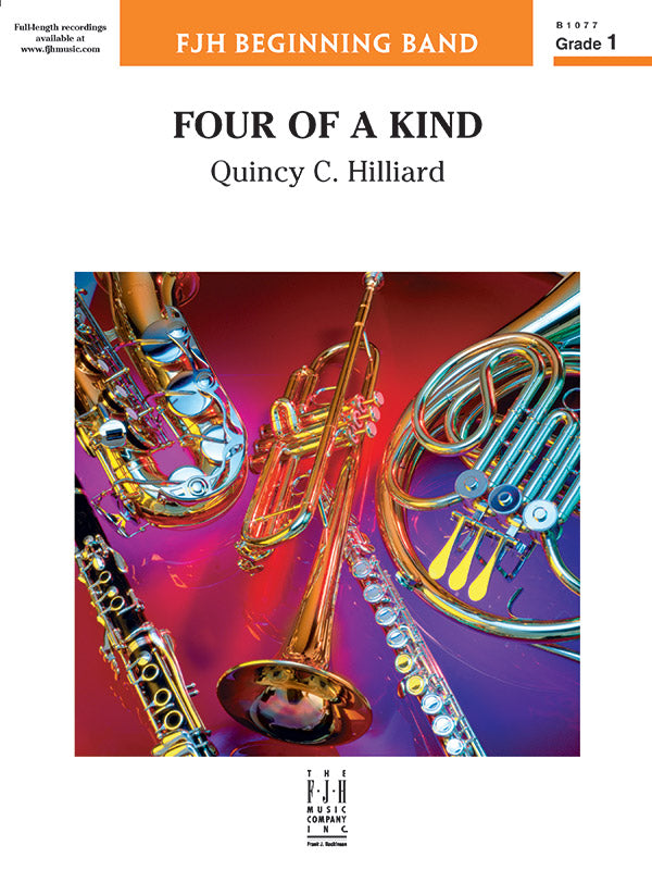 Four of a Kind - Grade 1 - Concert Band Conductor Score & Parts (Digital Download)
