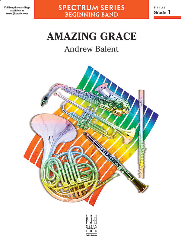 Amazing Grace - Grade 1 - Concert Band Conductor Score & Parts (Digital Download)