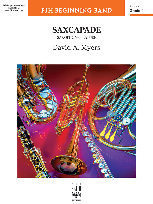 Saxcapade - Concert Band Conductor Score & Parts (Digital Download)