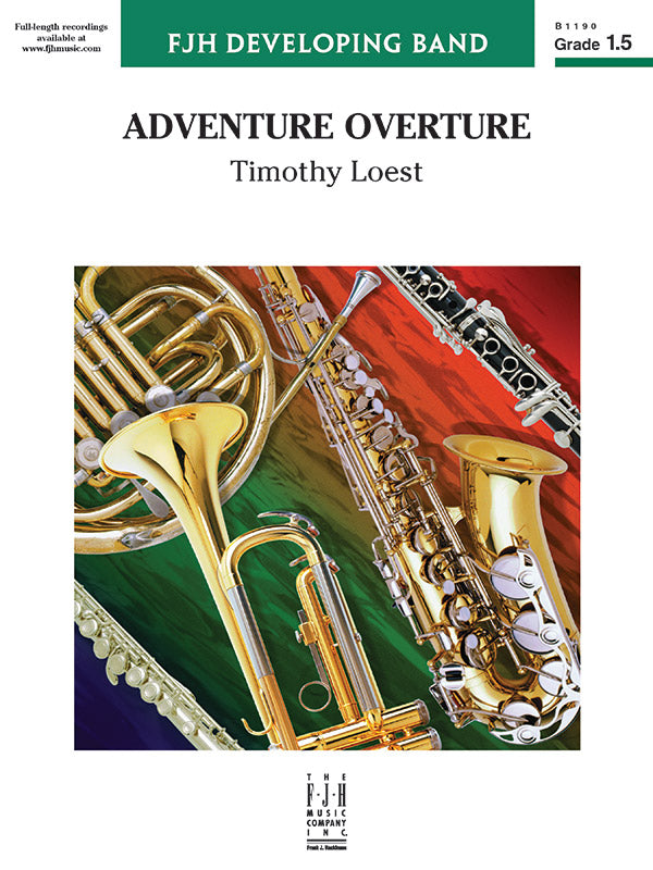 Adventure Overture - Concert Band Conductor Score & Parts (Digital Download)