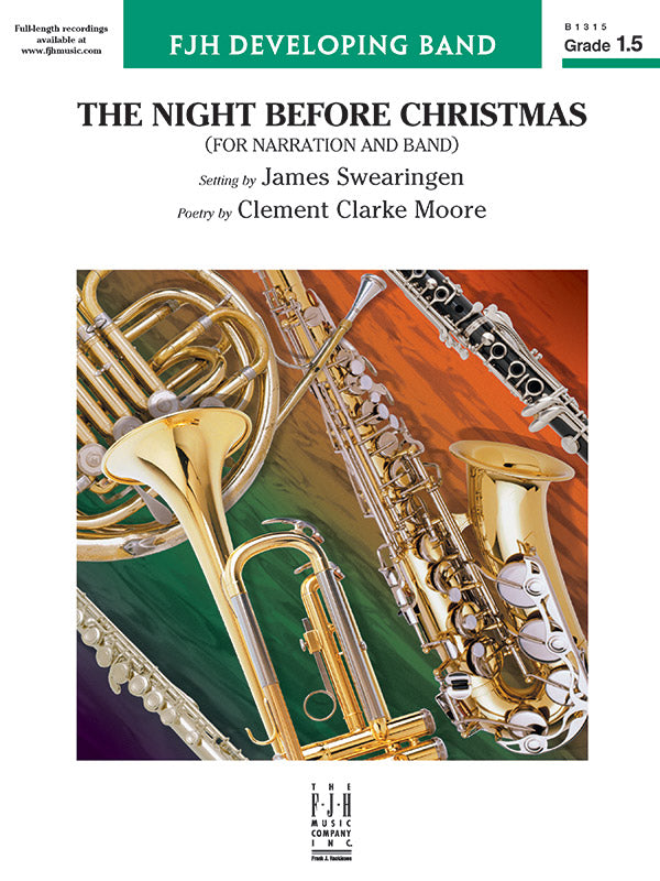The Night Before Christmas (for Narration and Band) - Concert Band Conductor Score & Parts (Digital Download)