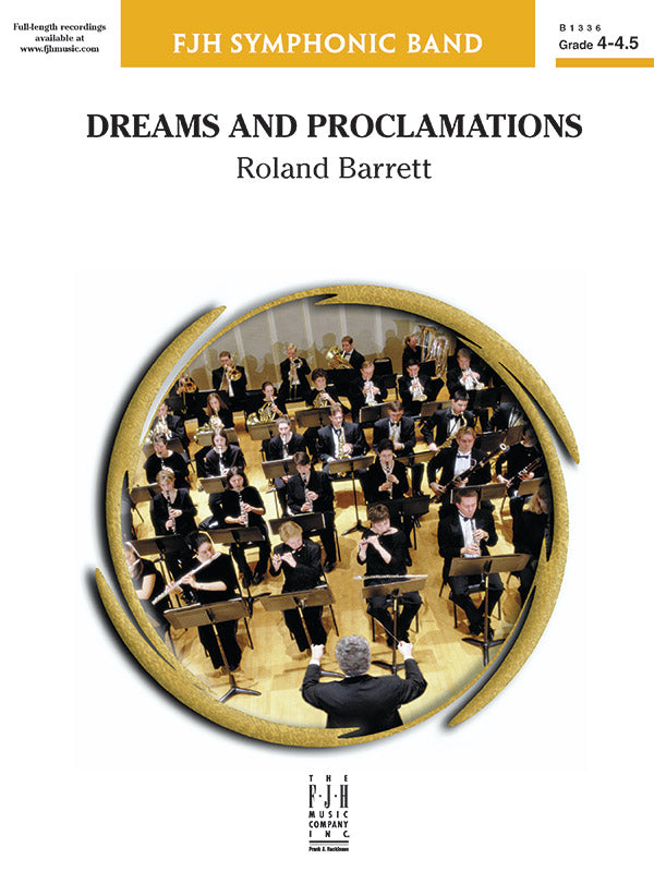 Dreams and Proclamations - Concert Band Conductor Score & Parts (Digital Download)