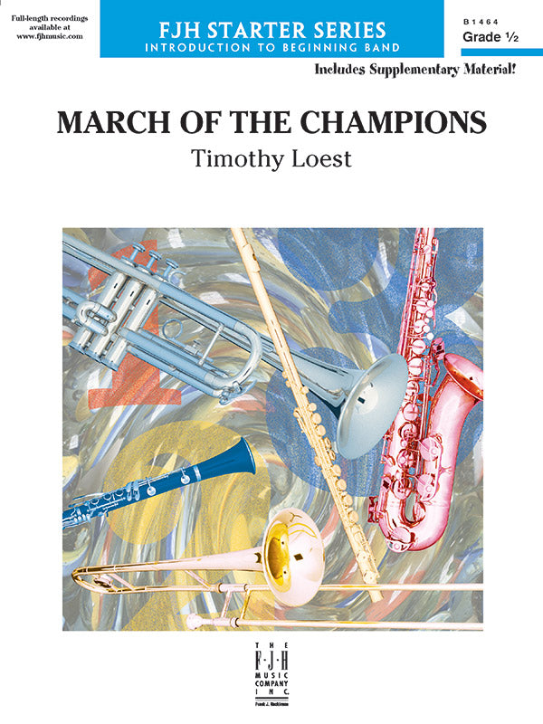 March of the Champions - Concert Band Conductor Score & Parts (Digital Download)