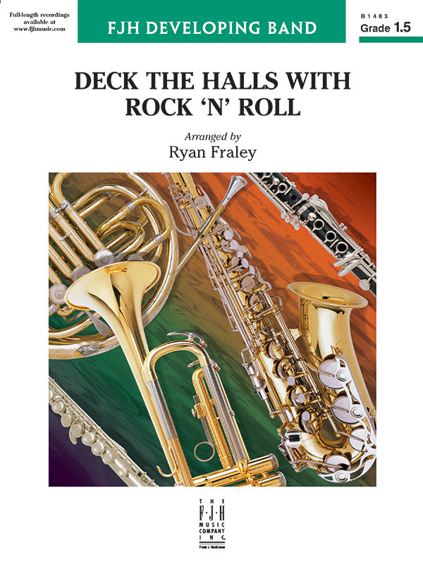 Deck the Halls with Rock 'n' Roll - Concert Band Conductor Score & Parts (Digital Download)