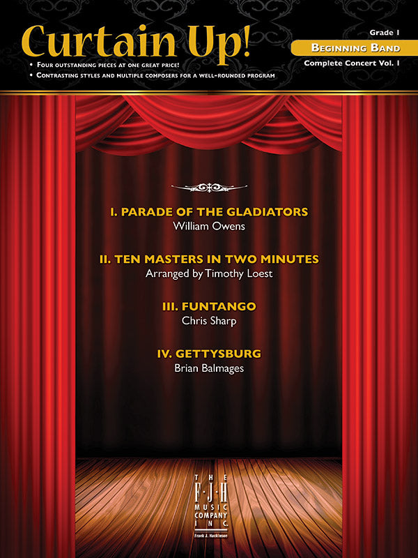 Curtain Up! (Complete Concert Beginning Band Vol.1) - Concert Band Conductor Score & Parts (Digital Download)