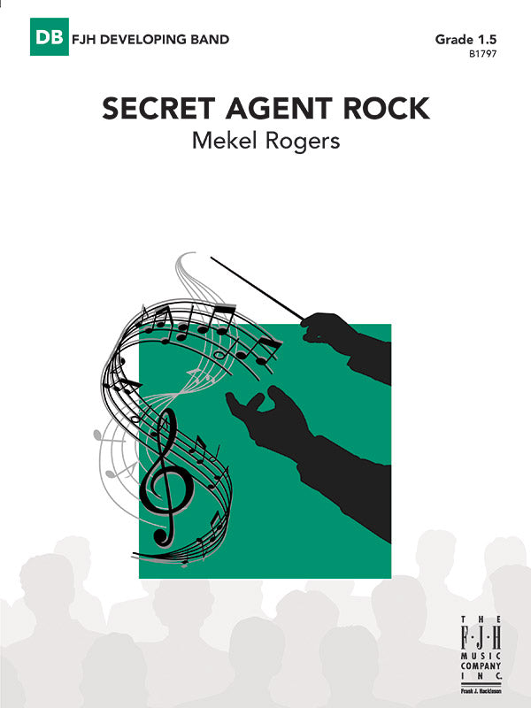 Secret Agent Rock - Concert Band Conductor Score & Parts (Digital Download)
