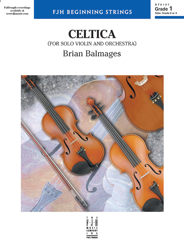 Celtica (for Solo Violin and String Orchestra) - String Orchestra Conductor Score & Parts (Digital Download)