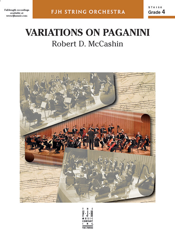 Variations on Paganini - String Orchestra Conductor Score & Parts (Digital Download)