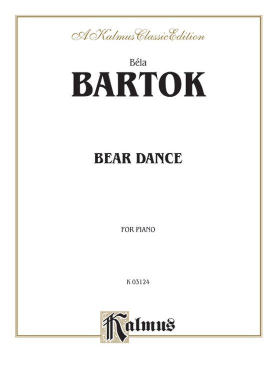 Bartok - Bear Dance - Piano Solo (Digital Download)