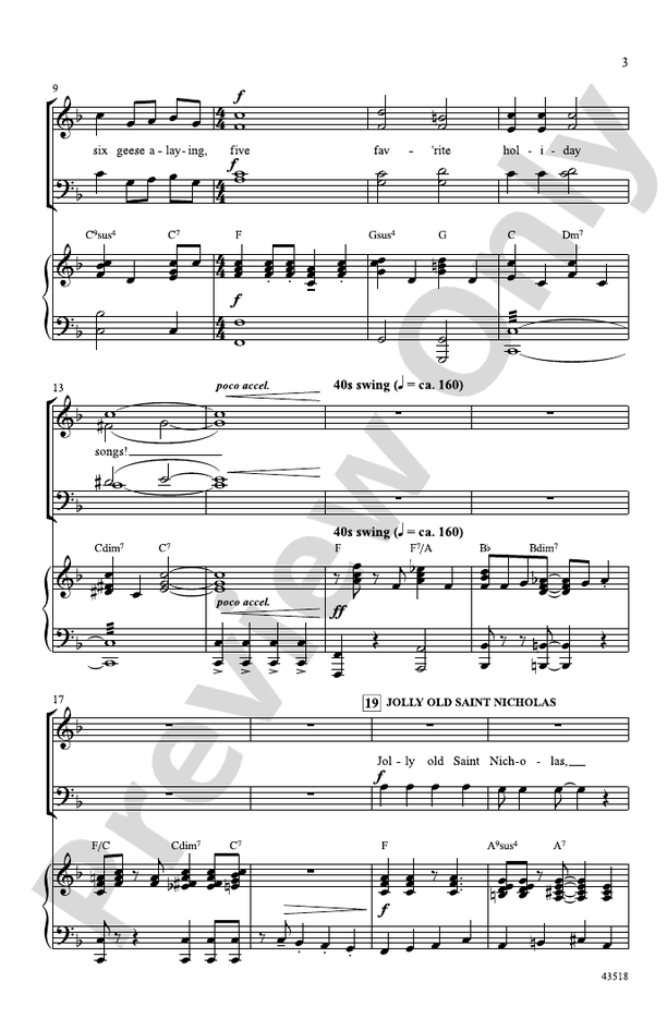 Five Favorite Holiday Songs – SATB Choral Octavo (Digital Download)