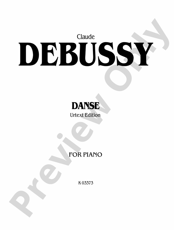 Debussy - Danse - Piano Solo (Digital Download)