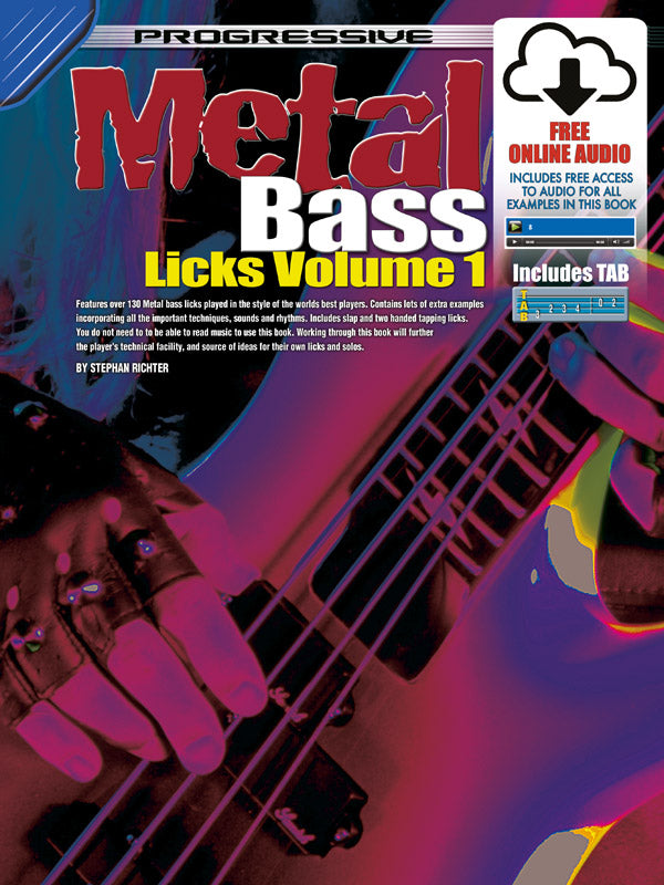 Progressive Heavy Metal Bass Licks Volume 1 Bk/OLA