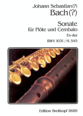 Sonata in Eb major BWV 1031 H. 545 - Johann Sebastian Bach - Flute Breitkopf & Hartel