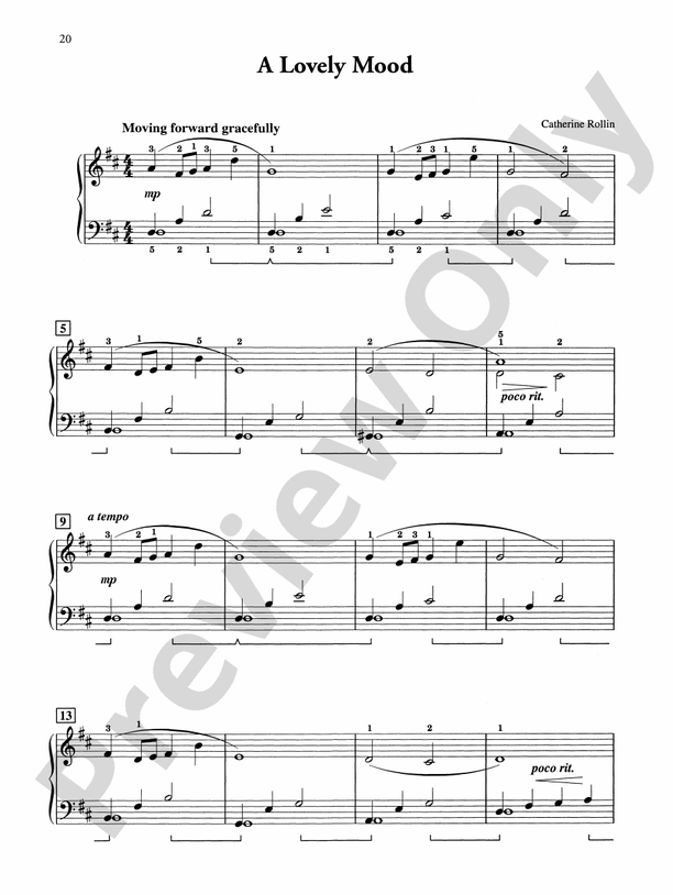 A Lovely Mood - Piano (Digital Download)