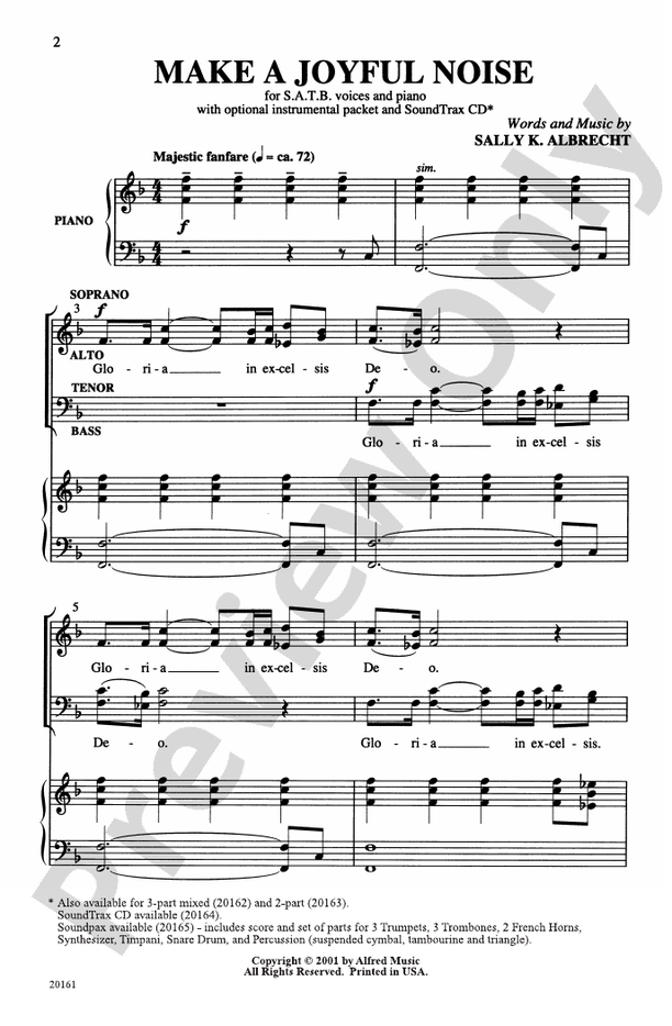 Make a Joyful Noise - Sally K. Albrecht – SATB Choral Octavo (Digital Download)