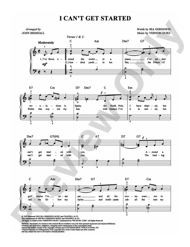 I Can't Get Started - Arr. John Brimhall - Easy Piano (Digital Download)
