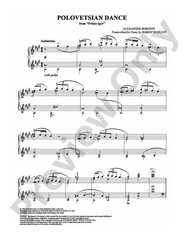 Borodin - Polovetsian Dance - DSM-PS-0000900 - Piano (Digital Download)