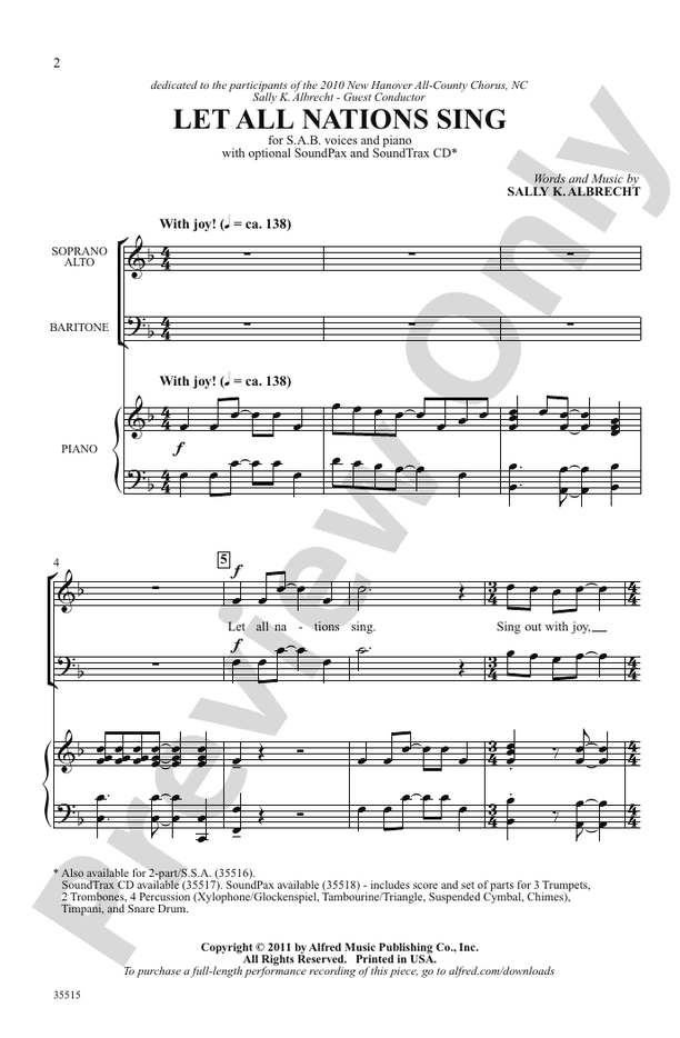 Let All Nations Sing – SAB Choral Octavo (Digital Download)