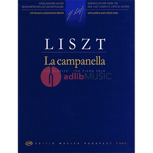 LA CAMPANELLA FOR PIANO SOLO - LISZT - PIANO - EMB