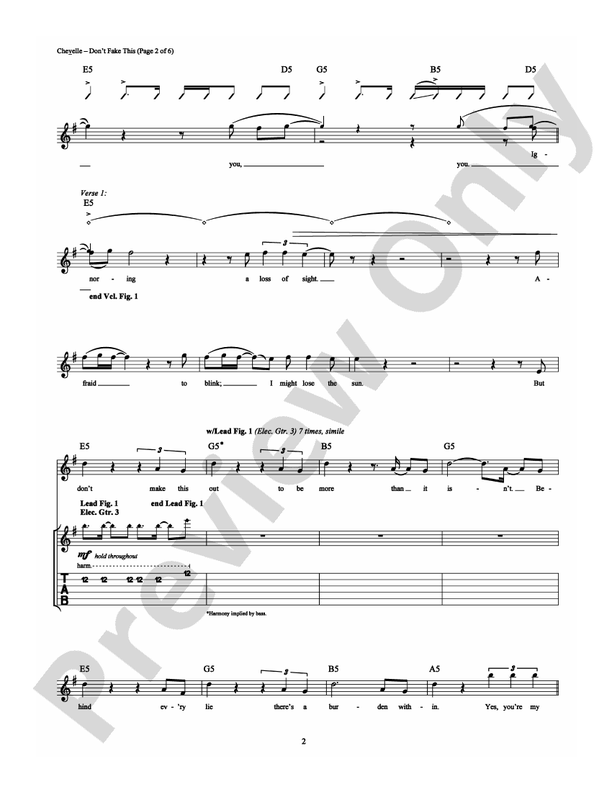 Don't Fake This - Guitar TAB (Digital Download)