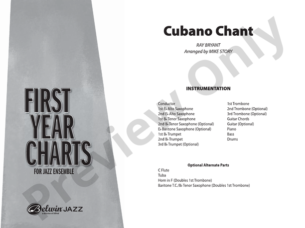 Cubano Chant (Grade 1) - Jazz Ensemble Conductor Score & Parts (Digital Download)