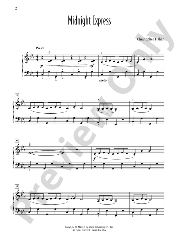 Midnight Express - Piano (Digital Download)