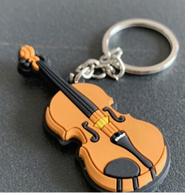 Violin Rubber Keyring