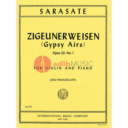 Sarasate - Zigeunerweisen (Gypsy Airs) Op20/1 - Violin/Piano Accompaniment edited by Francescatti IMC IMC2732