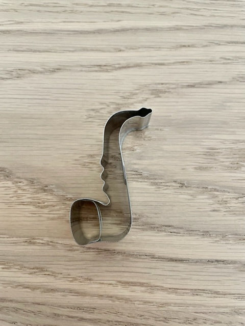 Stadter Saxophone Cookie Cutter Tin Plated 5cm x 2cm Made in Germany