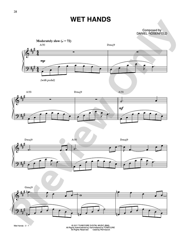 Wet Hands (from "Minecraft") - Piano (Digital Download)