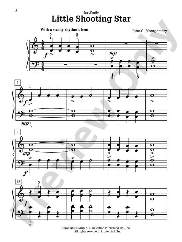 Little Shooting Star - Piano (Digital Download)