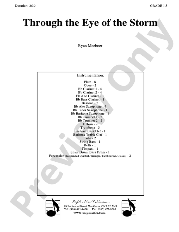 Through the Eye of the Storm - Concert Band Conductor Score & Parts (Digital Download)