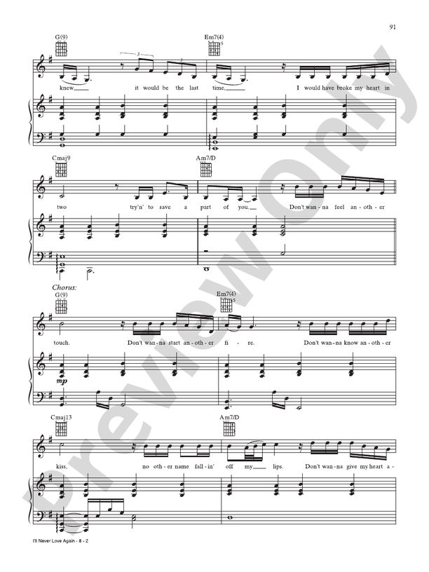 I'll Never Love Again (from A Star Is Born) - PVG (Digital Download)