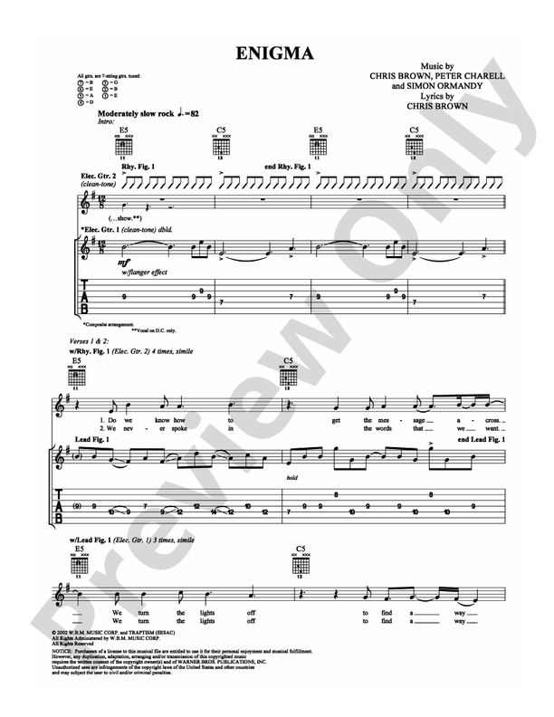 Enigma - Guitar TAB (Digital Download)