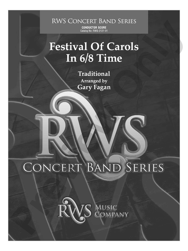 Festival of Carols in 6/8 Time - Concert Band Conductor Score & Parts (Digital Download)