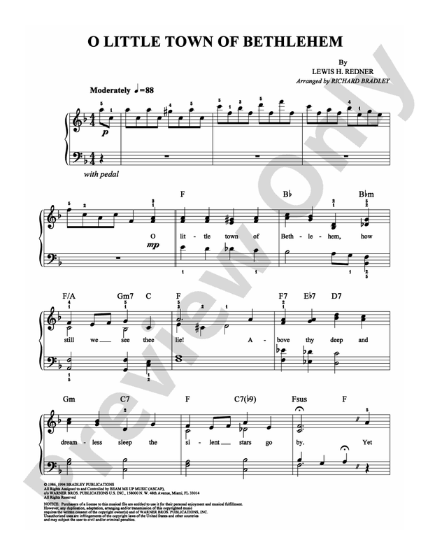 O Little Town of Bethlehem - DSM-PS-0006812 - Easy Piano (Digital Download)