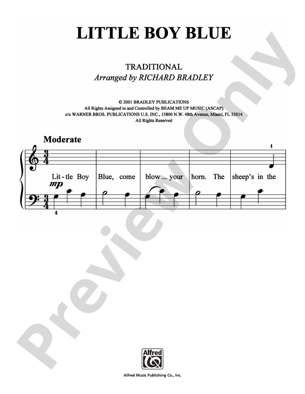 Little Boy Blue - Arr. Richard Bradley - Easy Piano (Digital Download)