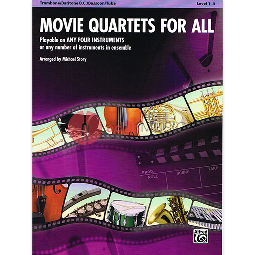 Movie Quartets for All Trombone