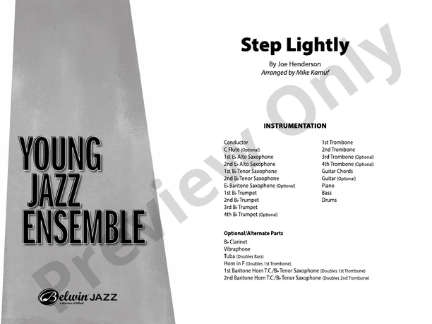 Step Lightly – Jazz Ensemble Conductor Score & Parts (Digital Download)