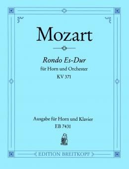 Mozart - Concert Rondo in Ebmaj K371 - French Horn Sheet Music/Piano Accompaniment Breitkopf & Hartel EB7431