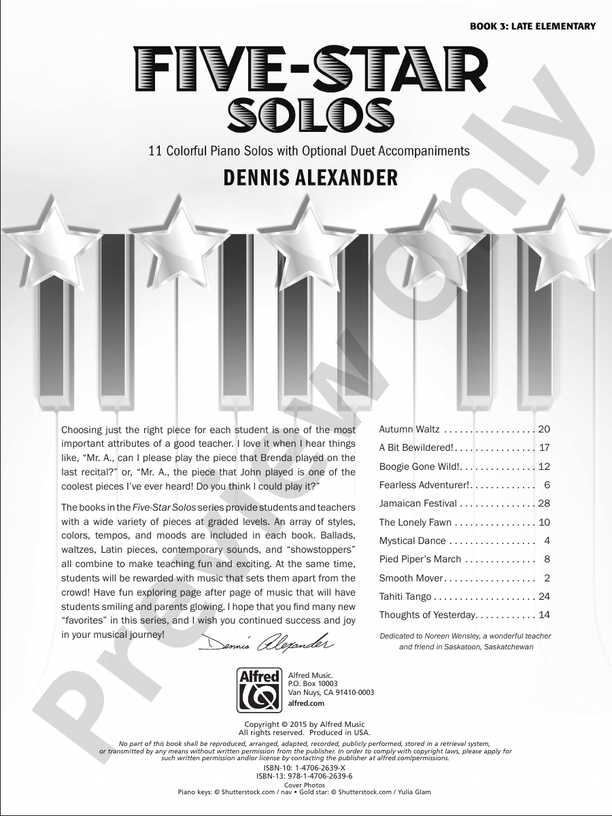 Five-Star Solos, Book 3 - Piano (Digital Download)