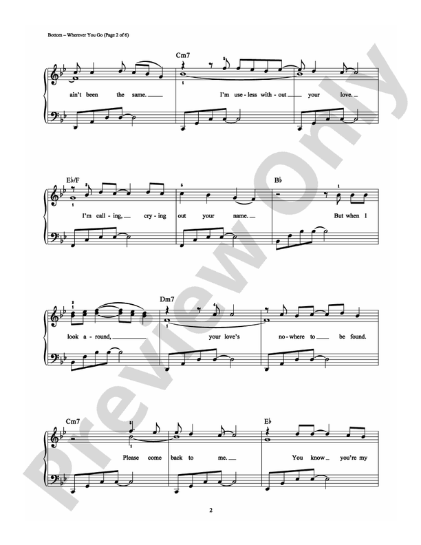 Wherever You Go - Arr. Dan Coates - Easy Piano (Digital Download)