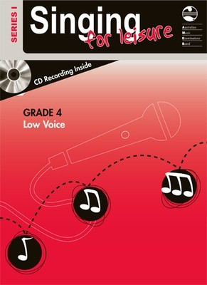 Singing For Leisure Series 1 Grade 4 - Low Voice/CD AMEB 1203083139