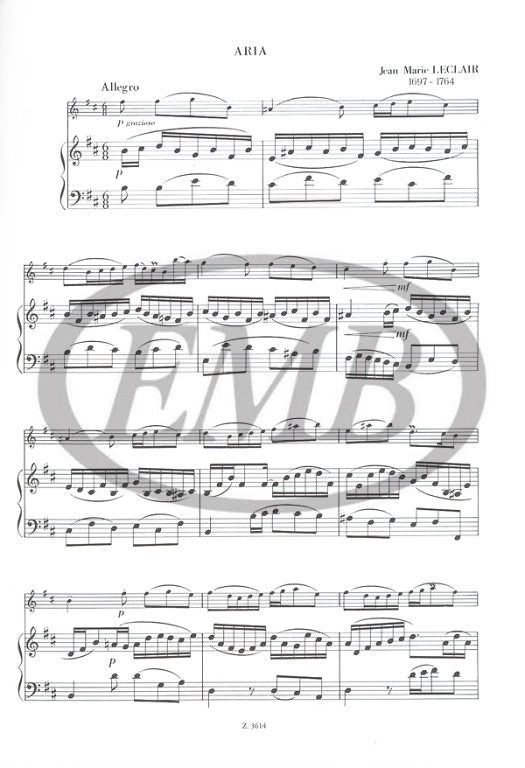 LeClair - 7 Pieces - Violin/Piano Accompaniment EMB Z3614