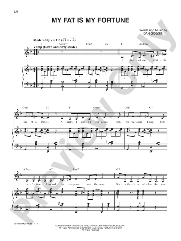 My Fat Is My Fortune (from Meshuggah-Nuns) - PVG (Digital Download)