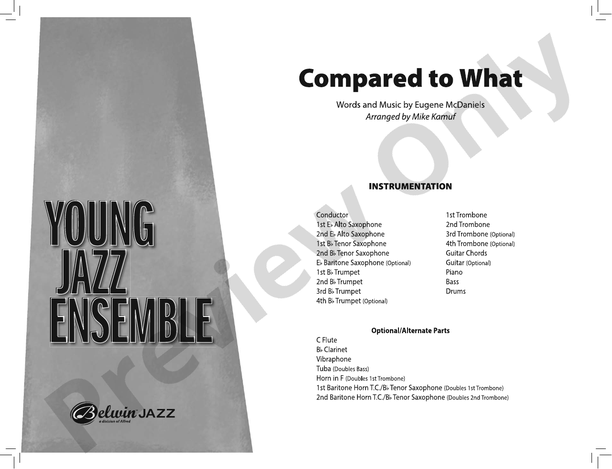 Compared to What – Jazz Ensemble Conductor Score & Parts (Digital Download)